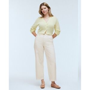 Madewell The Perfect Vintage Wide Leg Crop Jean Vintage Canvas 29 NWT